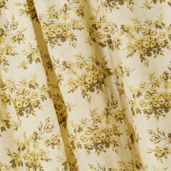 Doen Light Yellow Floral Midi Skirt - Picture 6 of 6